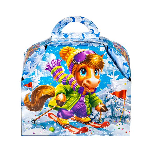 Сладкий новогодний подарок Лыжник